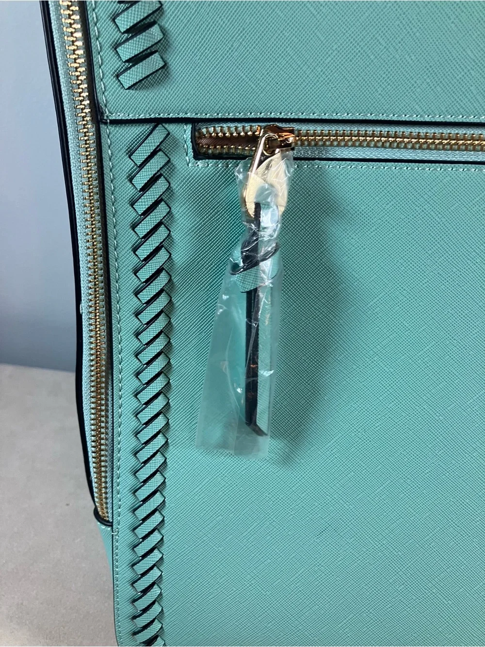 NEW! CALPAK KAYA 15” Laptop Student Travel Backpack in Aqua UNUSED WITH TAGS
